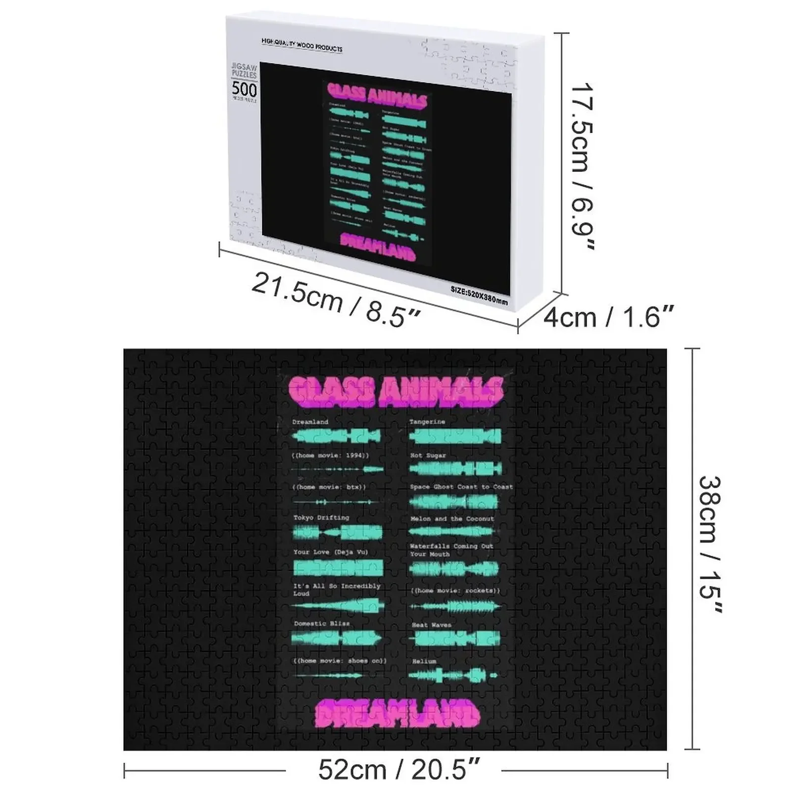 จิ๊กซอว์แก้วรูปสัตว์ดินแดนมหัศจรรย์ จิ๊กซอว์แบบกำหนดเอง จิ๊กซอว์สำหรับเด็ก จิ๊กซอว์ไม้สำหรับผู้ใหญ่