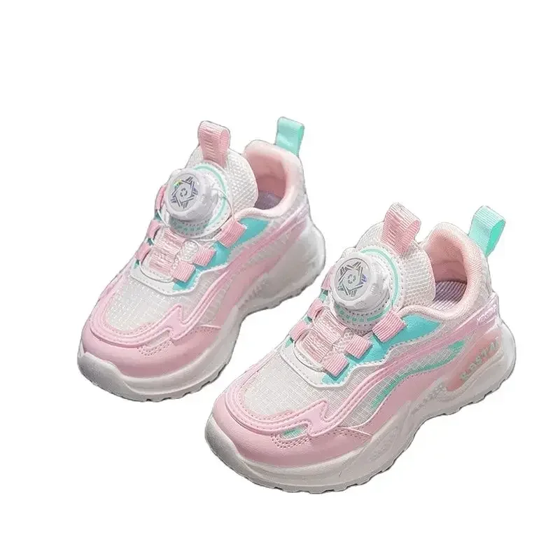 New Arrival Girls Shoes Tennis Children Outdoor Sneakers From 4 To 9 Years ,Pink,White Flats 9911