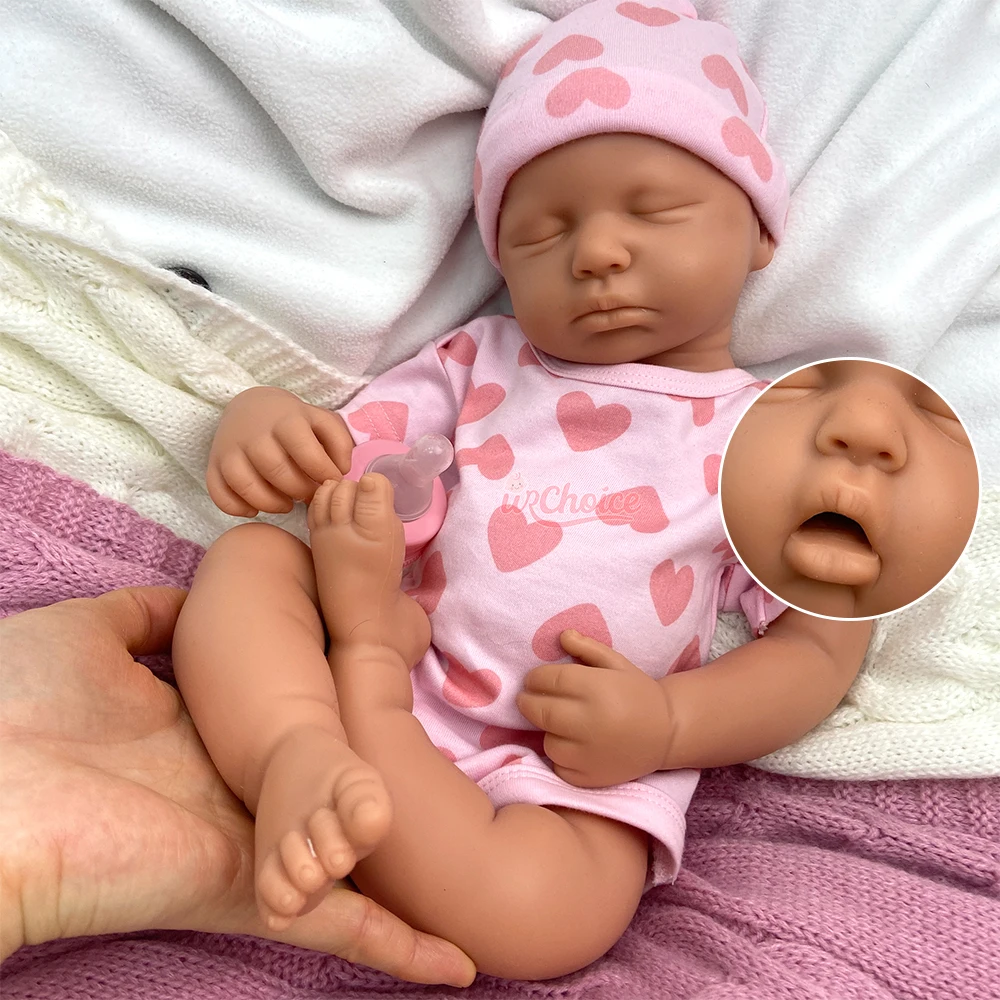 

50cm Loulou Can Use Pacifiers Silicone Reborn Baby Girl/Boy Soft Touch Lifelike Waterproof Newborn Doll Christmas Gift
