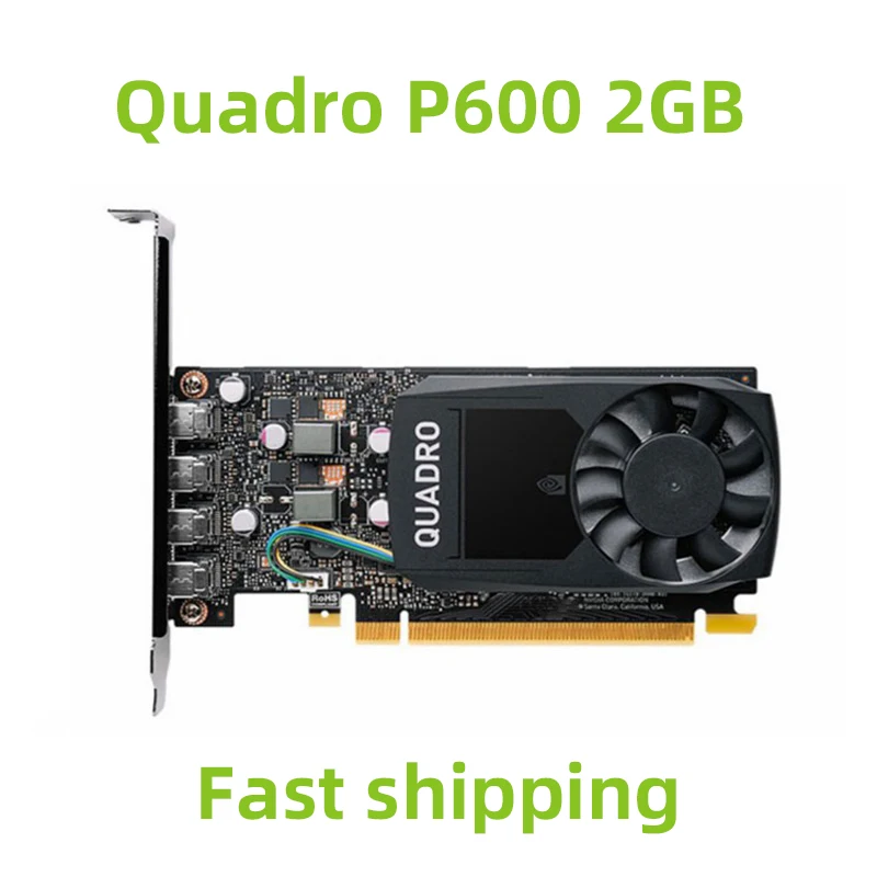 

1 шт. оригинальная профессиональная видеокарта Quadro P600 2 ГБ для дизайна 3D моделирование рендеринг CAD/PS рисунок 4K