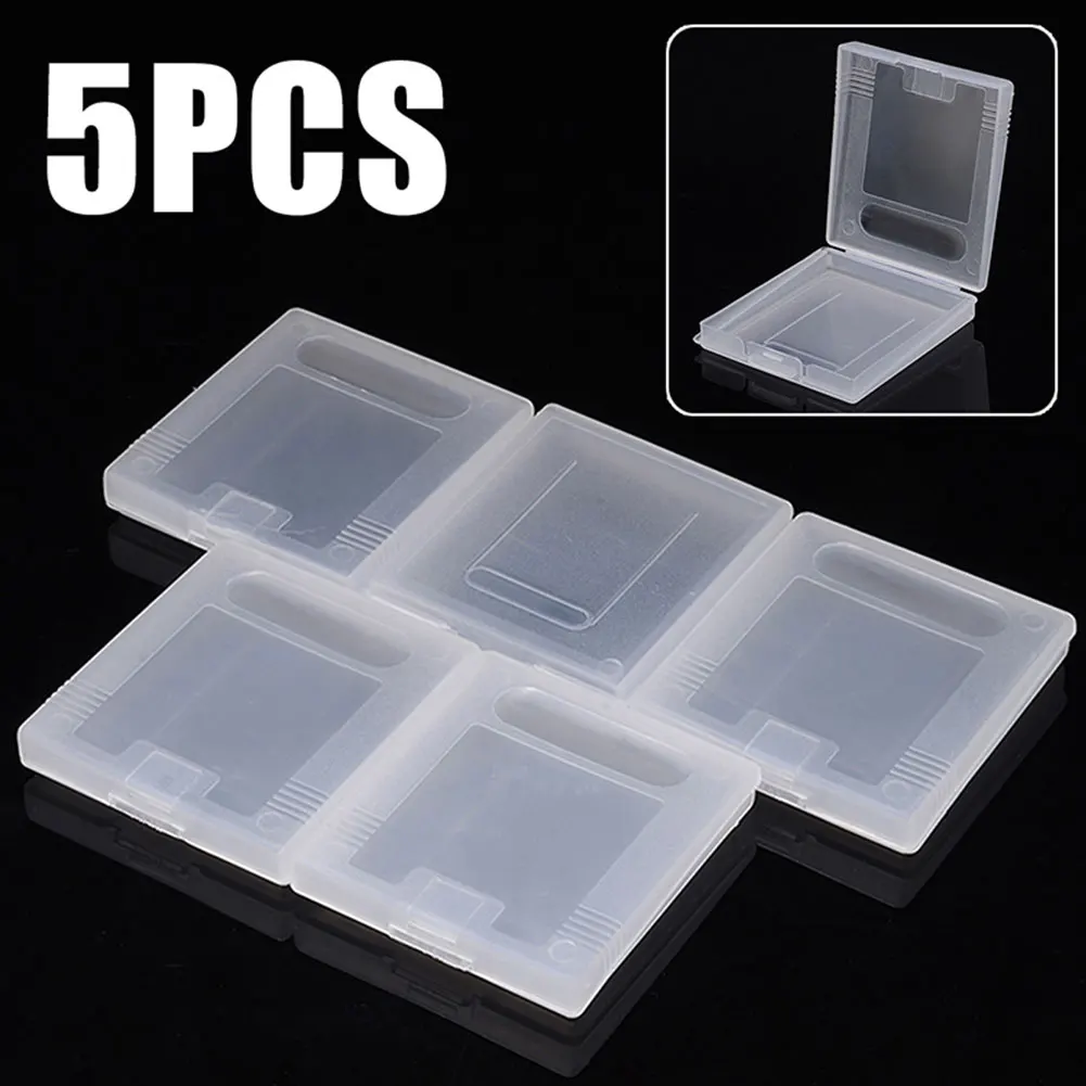 5pcs Transparent Plastic Game Card Cases Cartridge for Nintend Game Boy Color GBC Gaming Cards Anti-Dust Clear Protective Box