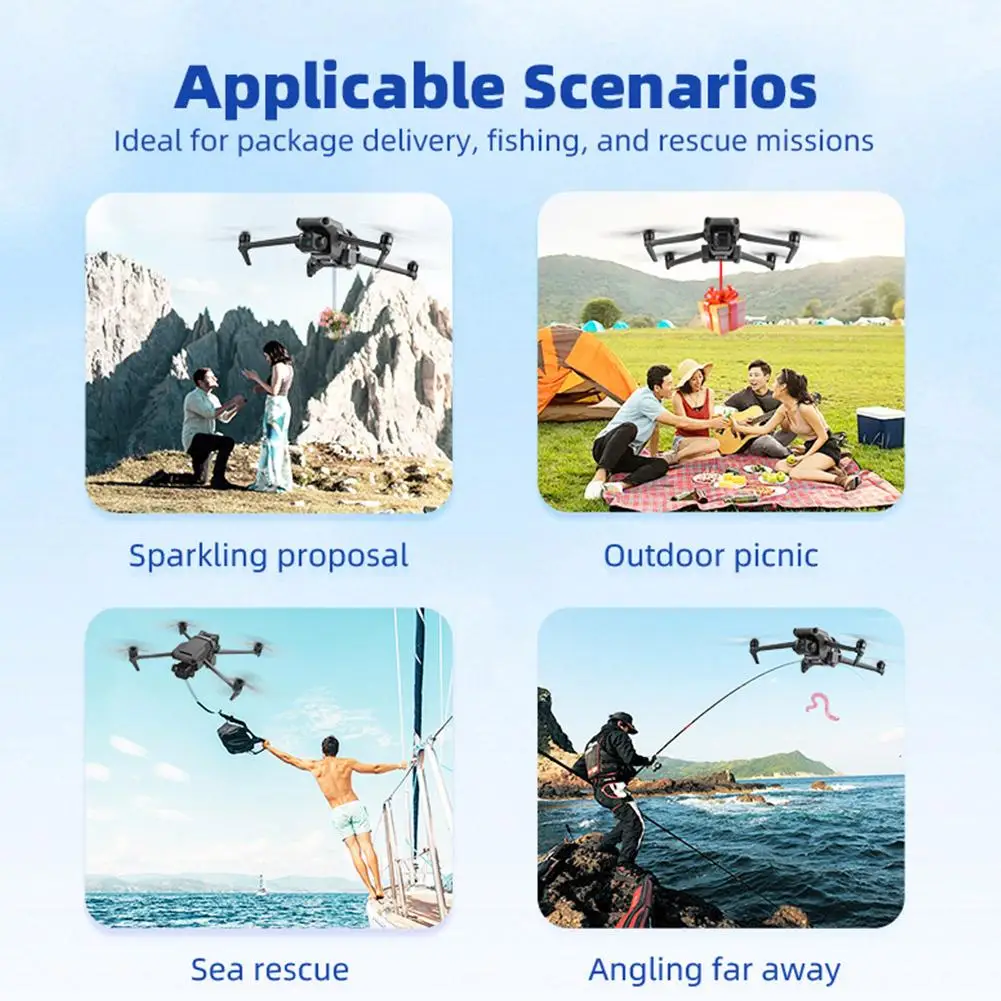 Airdrop System For Dji 3 Series Drone Fishing Bait Delivery Device Remote Throwing For 3 Accessories Y1i3