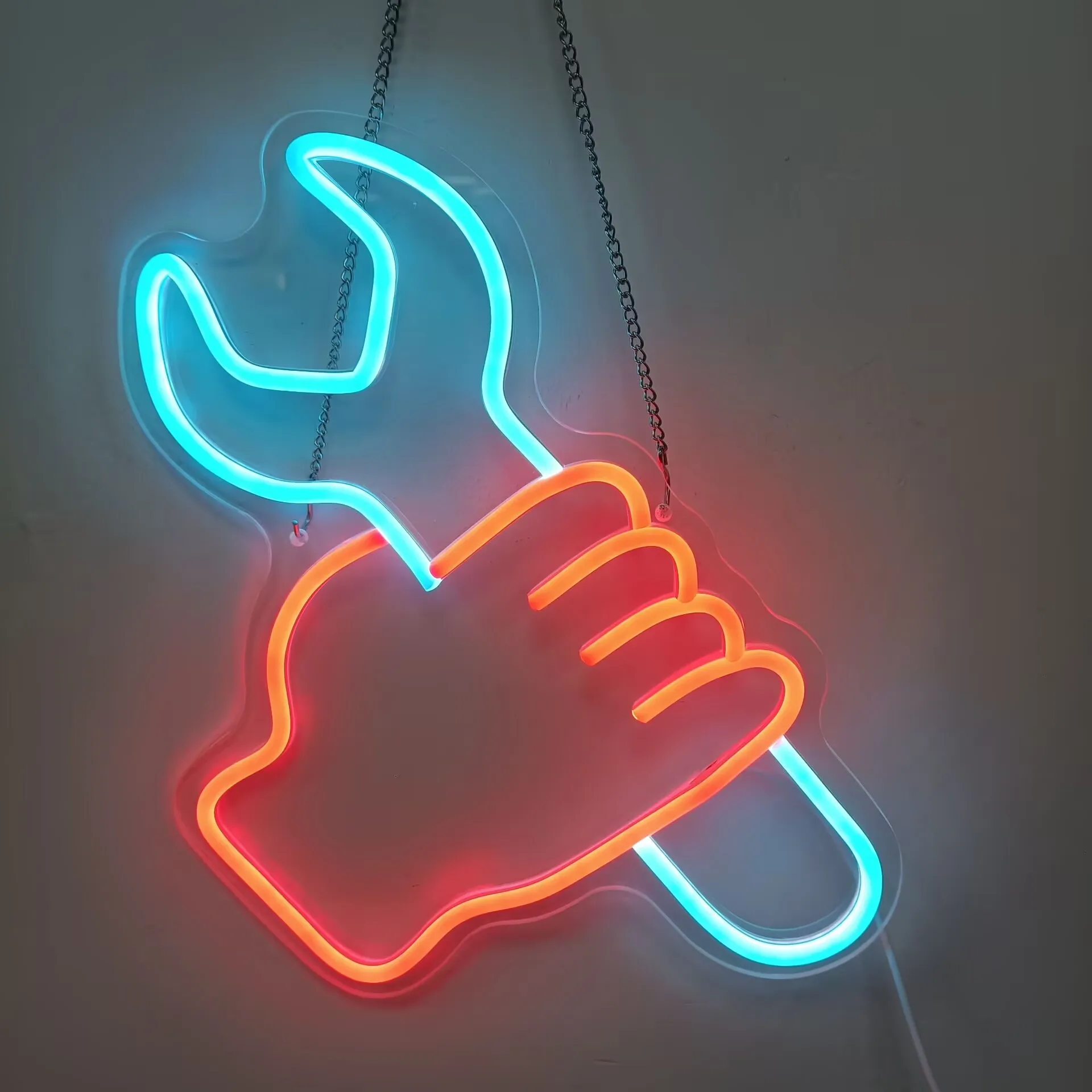 اليد وجع النيون تسجيل USB عكس الضوء LED ضوء النيون تسجيل جدار الفن الديكور ل غرفة نوم غرفة معيشة بار هدايا الحفلات #5