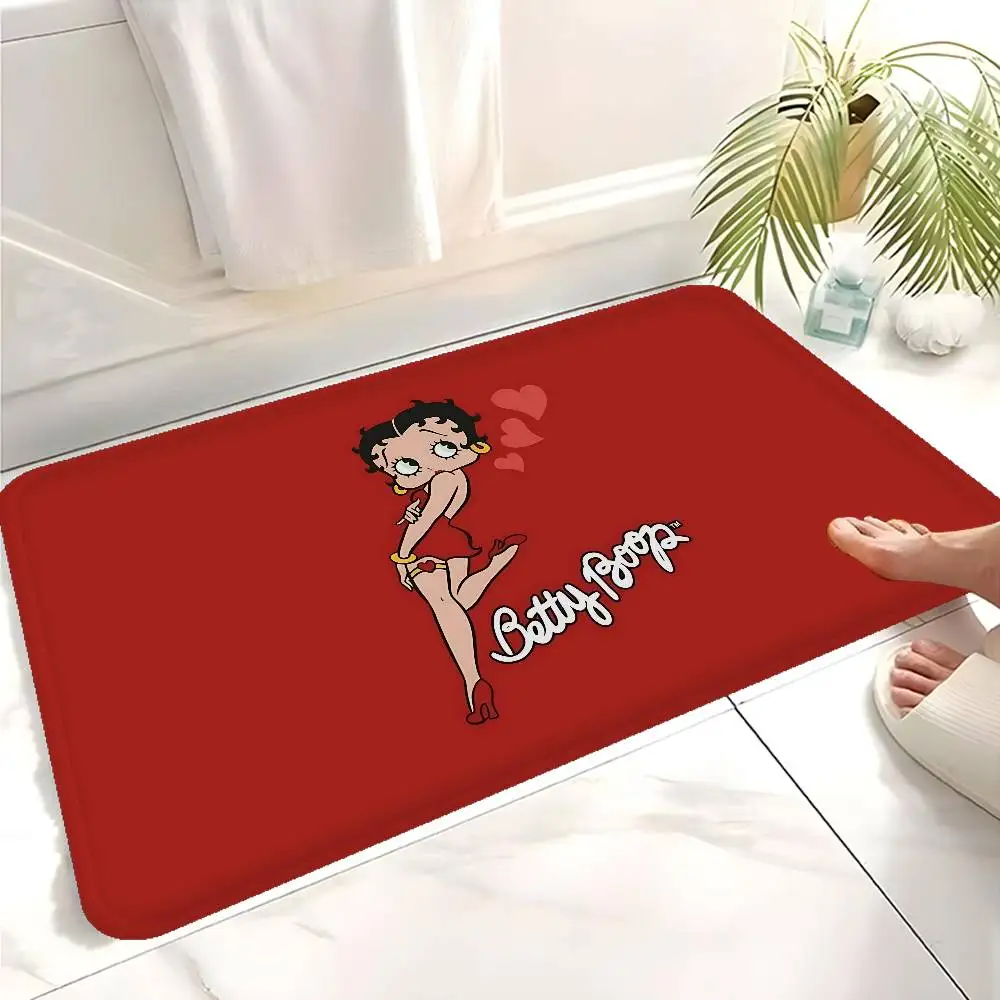 B-Betty-Cute-Boop Door Mat Washable Non-Slip Living Room Sofa Chairs Area Mat Kitchen Doormat Area Rug