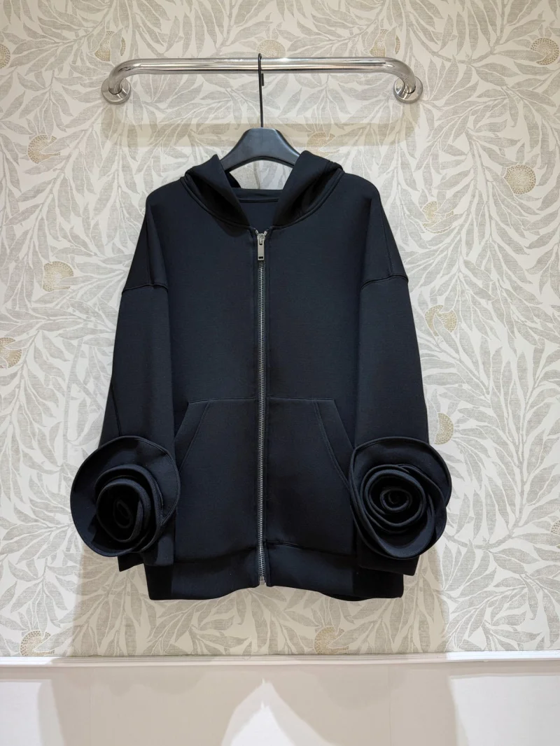 2024 New Three-Dimensional Flower Jacket/Women's Hoodie Cardigan Elegant, Fashionable, Personalized And Girlish Style