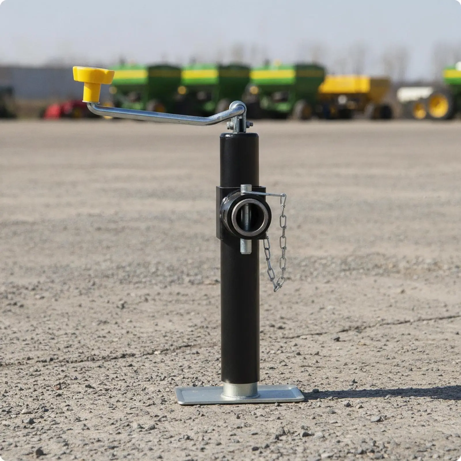 Heavy Duty Steel Manual Trailer Jack Crank Clamp Style for RV Boat Towing Stable Base