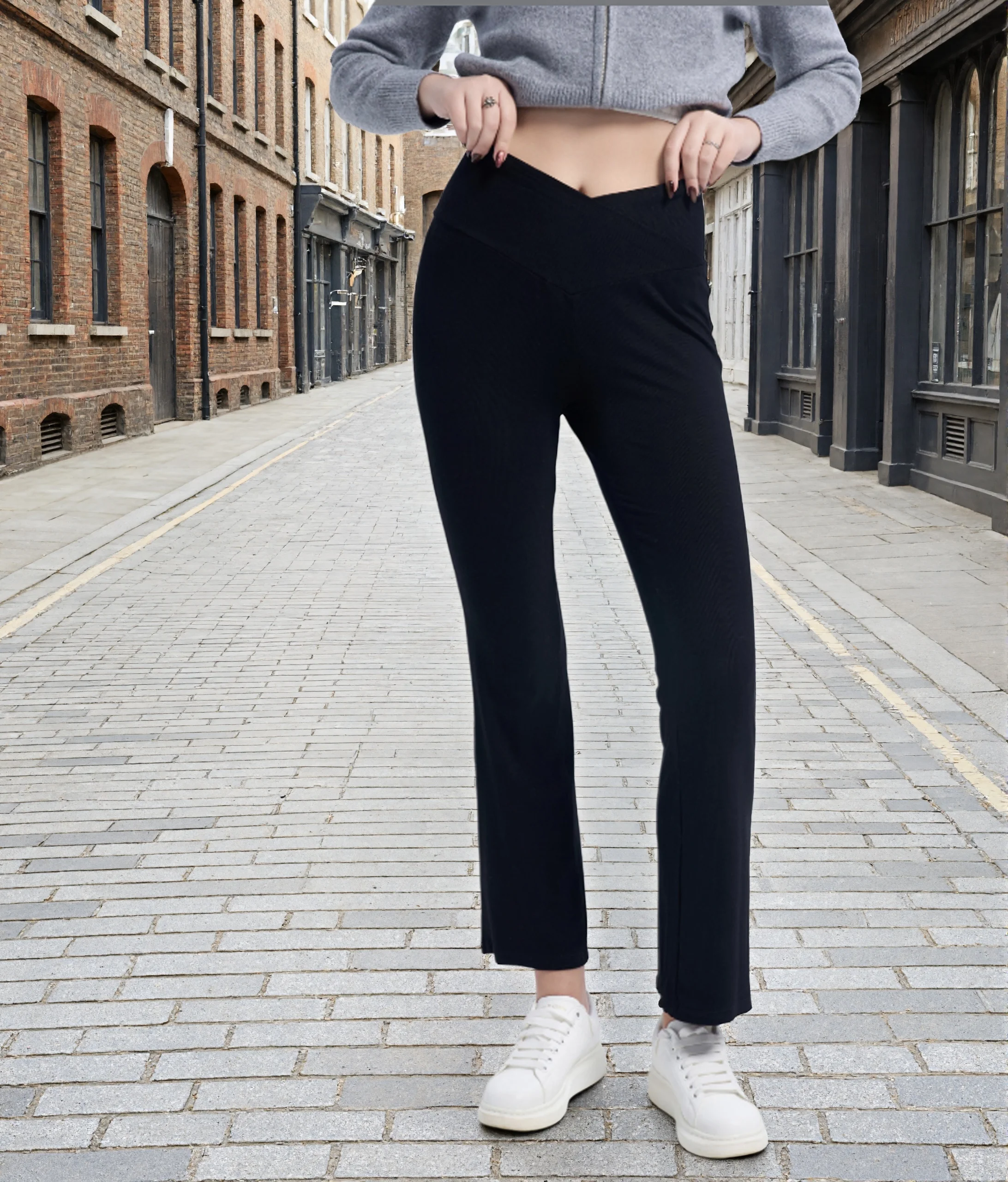 

Black Women Pencil Pants Elegant High Waist Slimming Casual Commuting Trousers Versatile Spring Summer Pants Office Daily Wear