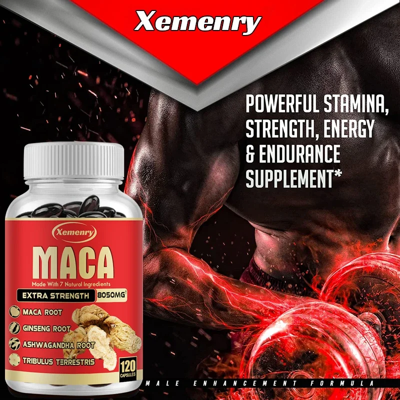 Xemenry maca capsules contain ashwagandha root, ginseng root, tribulus terrestris and other extracts