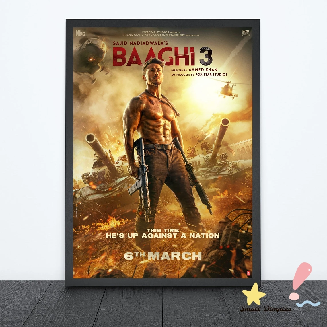 

Baaghi 3 кинопостер холст Художественная печать домашний декор настенная живопись (без рамки)