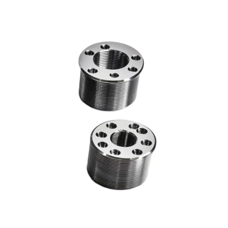 Stainless steel/aluminum alloy CNC machined precision multi-threaded hole adapter column threaded cylindrical fixing