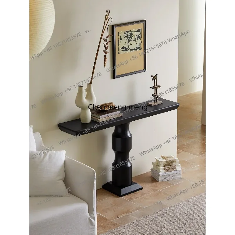 

F150Solid wood entrance door, entrance table, living room, long table, storage , minimalist narrow table, end view display