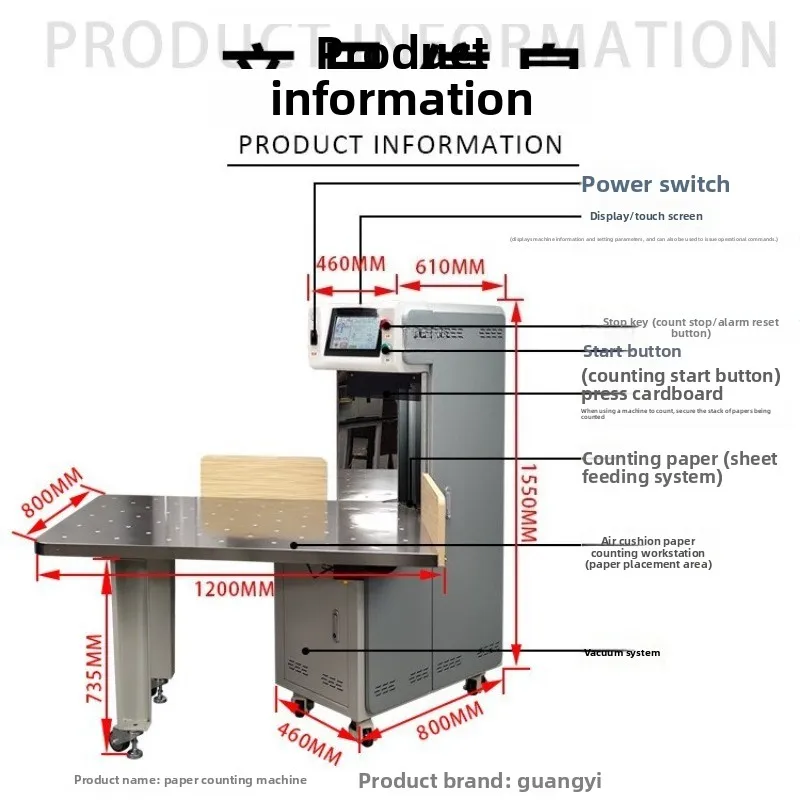 High-speed paper counting machine, automatic paging machine, labeling machine, counting machine
