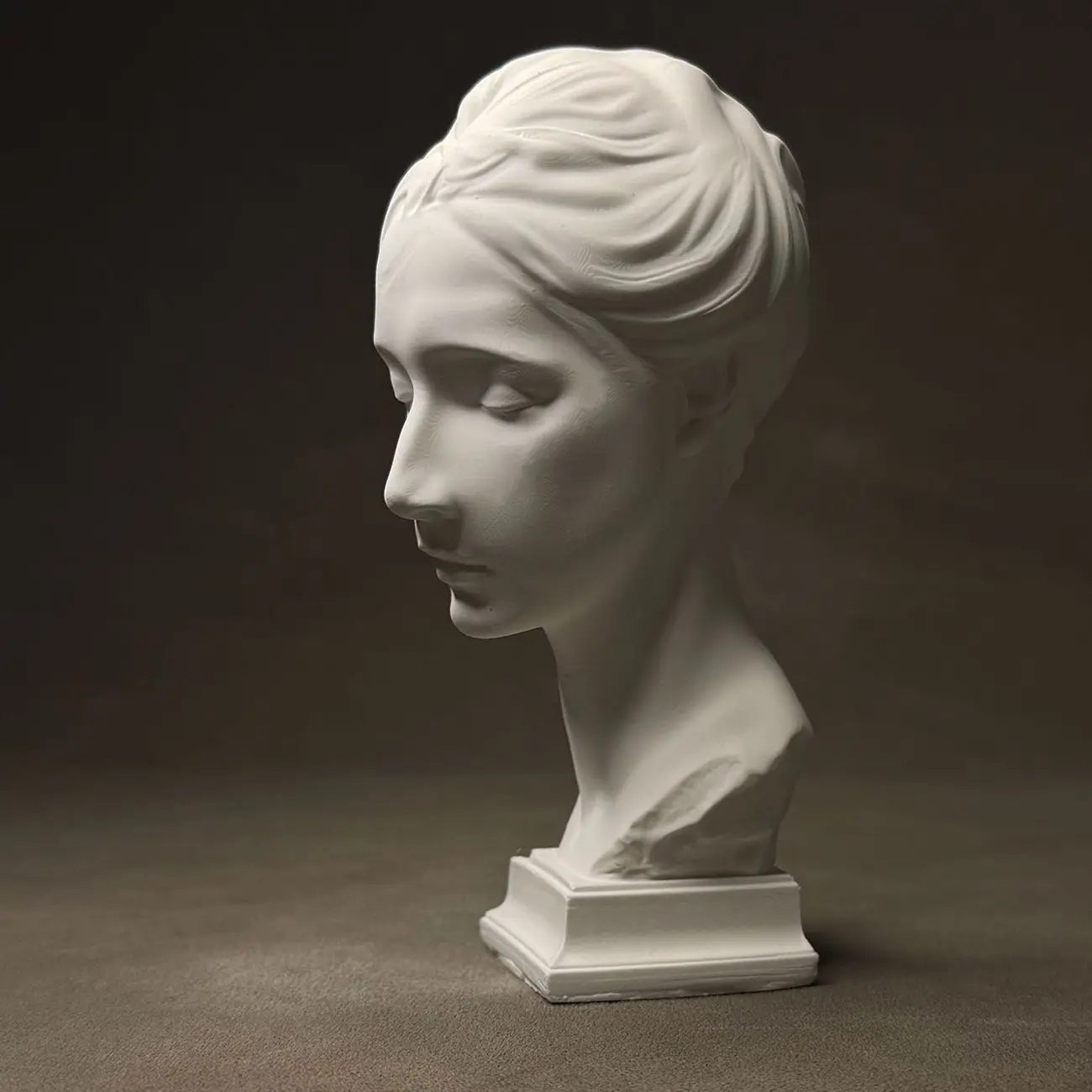Classical Young Lady Plaster Bust Sculpture European Female Portrait Sketch Drawing Model Desktop Home Study Art Decor - view 3