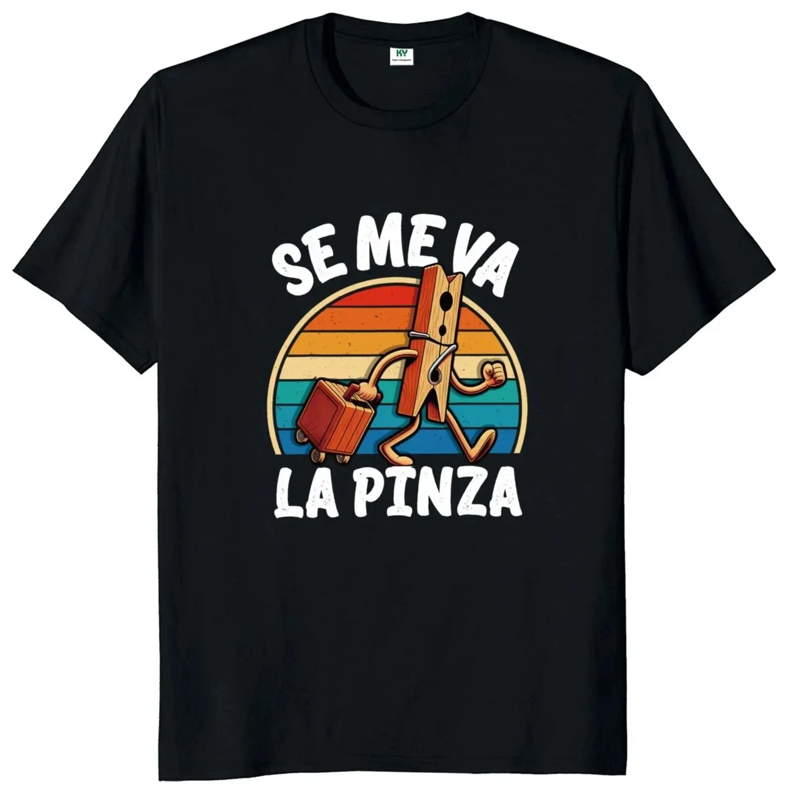 

Se Me Va La Pinza T-shirt Spanish vintage breathable 100% cotton T-shirt men's and women's unisex casual short-sleeved top