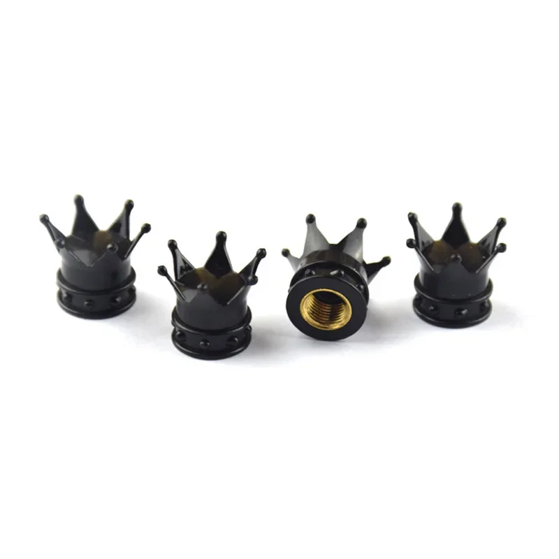 2/4pcs/lot Bicycle Tire Valve Caps Universal Dustproof Gold Crown Tyre Wheel Stem Air Valve Caps Tire Valve Auto Truck Bike HOT