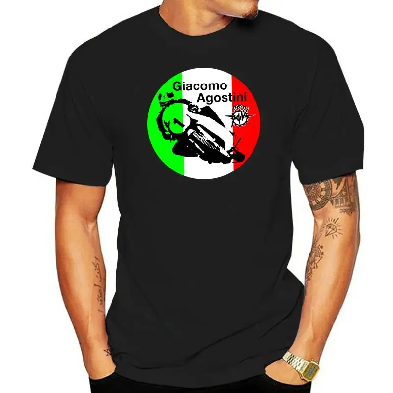 GIACOMO AGOSTINI MV AUGUSTA Printed T-Shirt Classic Vintage Bike Racing LegendCool Casual pride t shirt men Unisex New Fashion