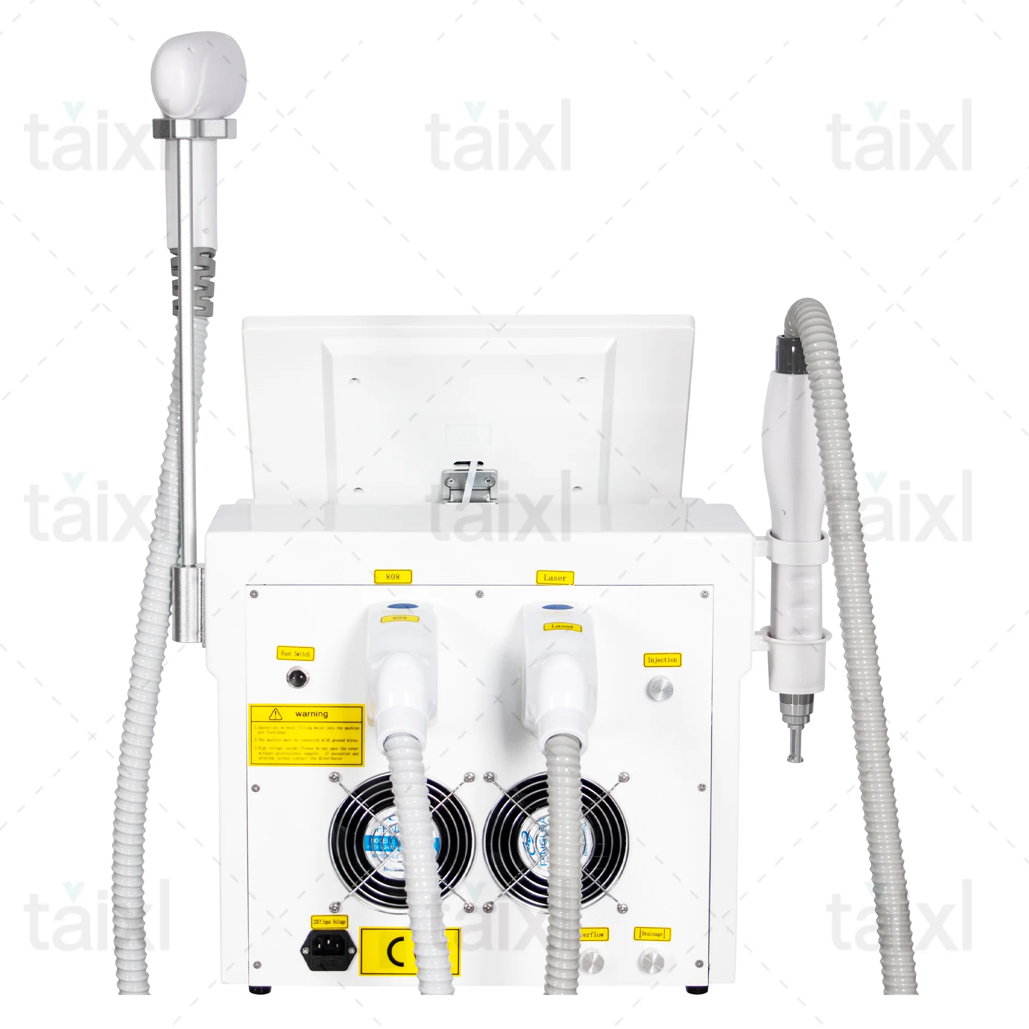 جهاز إزالة الشعر بالليزر، مزيل شعر دائم غير مؤلم للبشرة، آلة علاج تبييض النمش الوشمية سريعة الفعالة