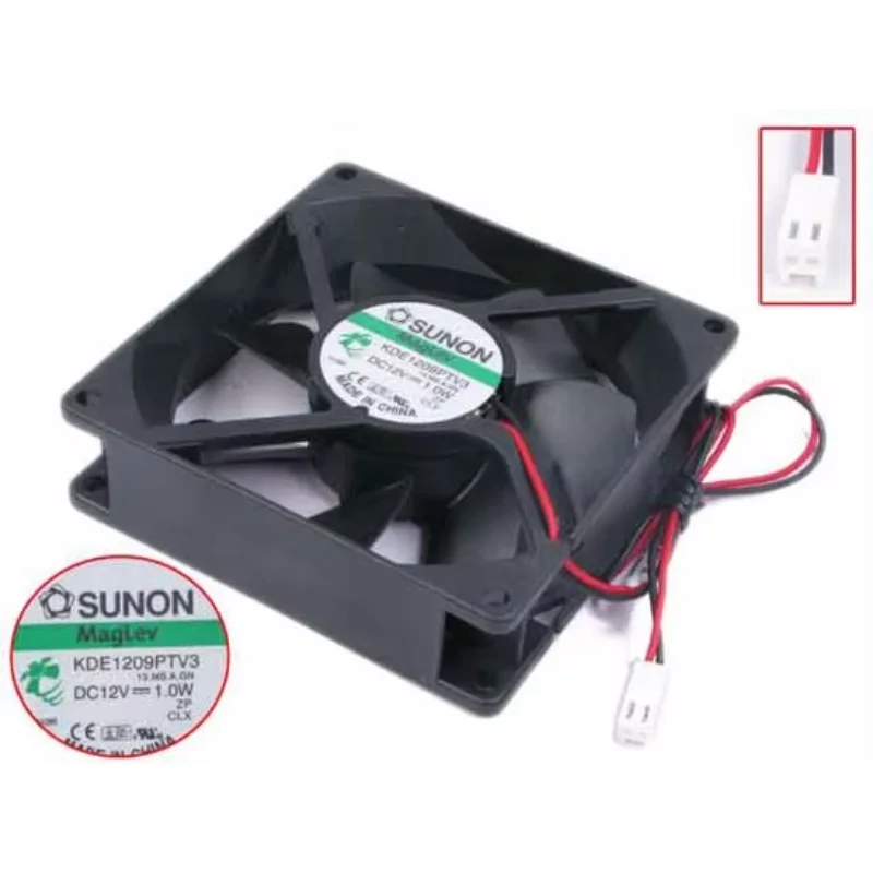 SUNON KDE1209PTV3 13.MS.A.GN DC 12V 1W 92x92x25mm 2-Wire Server Cooling Fan