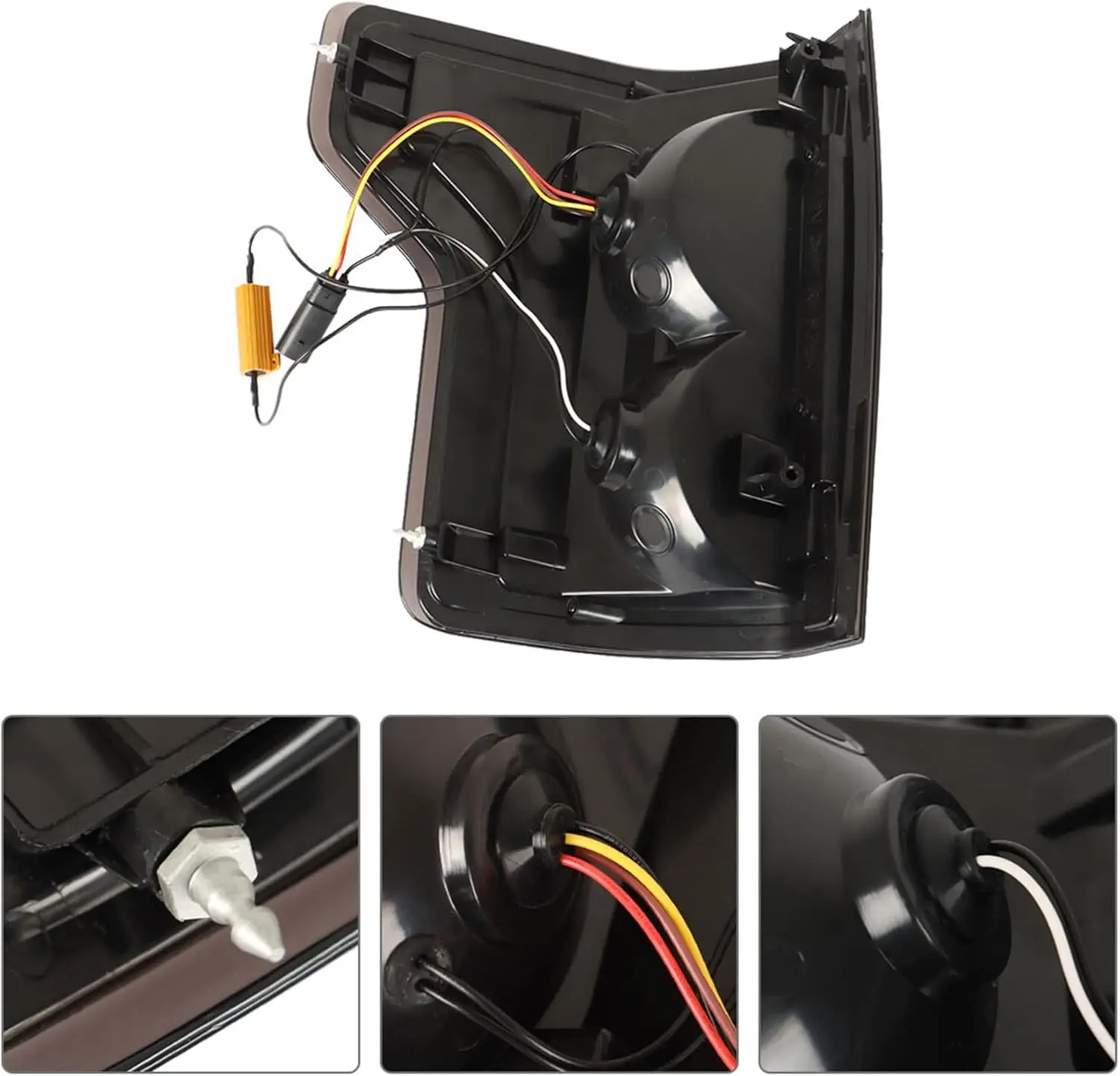 Driver & Passenger Side Tail Lights Replacement for 2015-2020 F150 Smoke Lens Rear Brake Lamp Assembly LH & RH