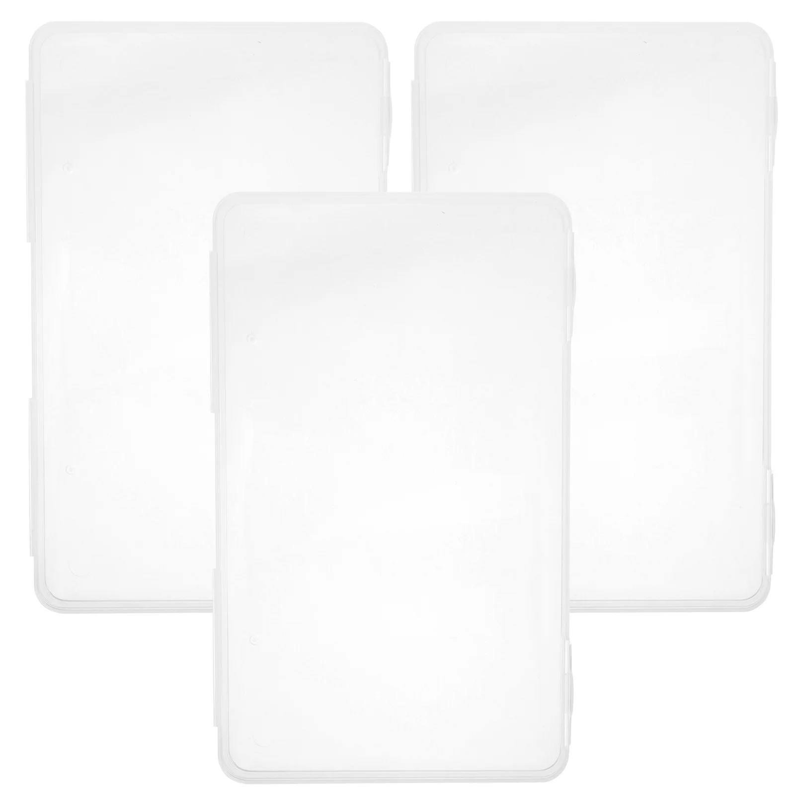 

3Pcs Plastic Card Organizer Holder Case Card Storage Box Id Credit Cards Photo Jewelry Keep Clear Storage Box