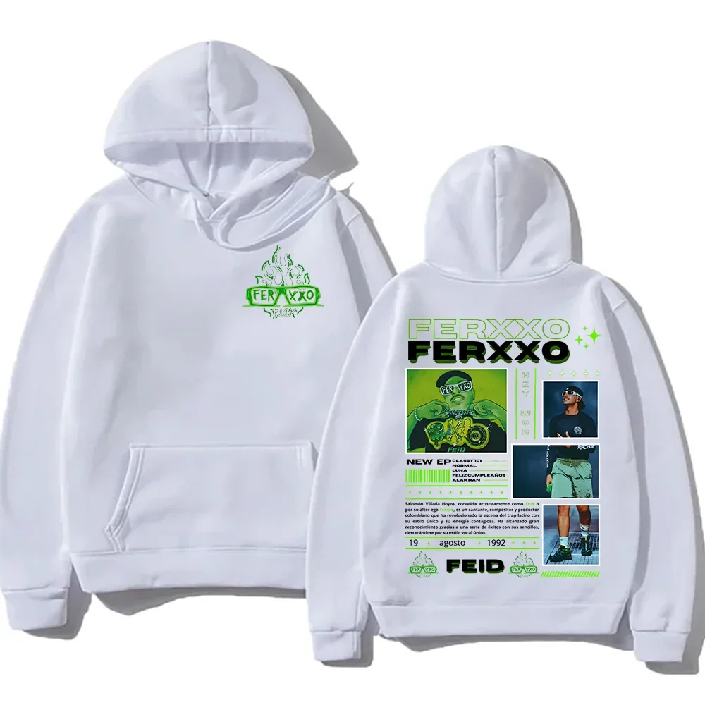 แร็ปเปอร์ฟีด เฟอร์ซิโอเสื้อฮู้ด 90 ฮิปฮอปสไตล์วินเทจเสื้อฮู้ดผู้ชายแฟชั่นเสื้อฮู้ดลำลองใหม่สตรีทแวร์