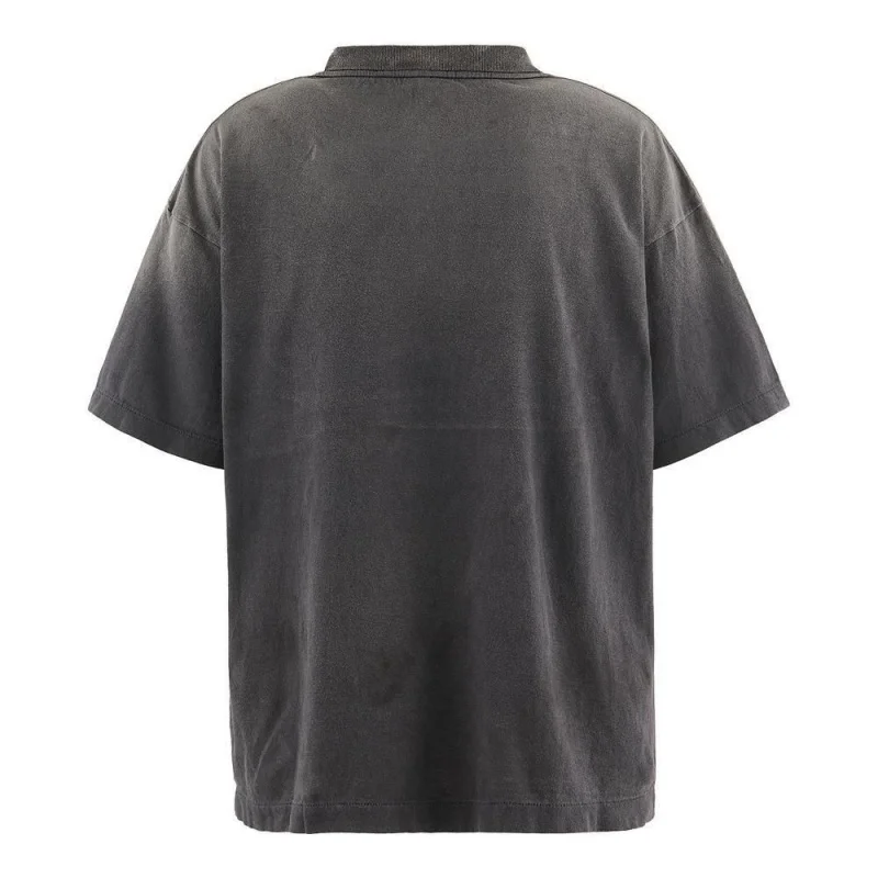 Top-Quality SAINT TEE Rose Washed Vintage-Style Short-Sleeve Summer T-Shirt Round Neck Loose