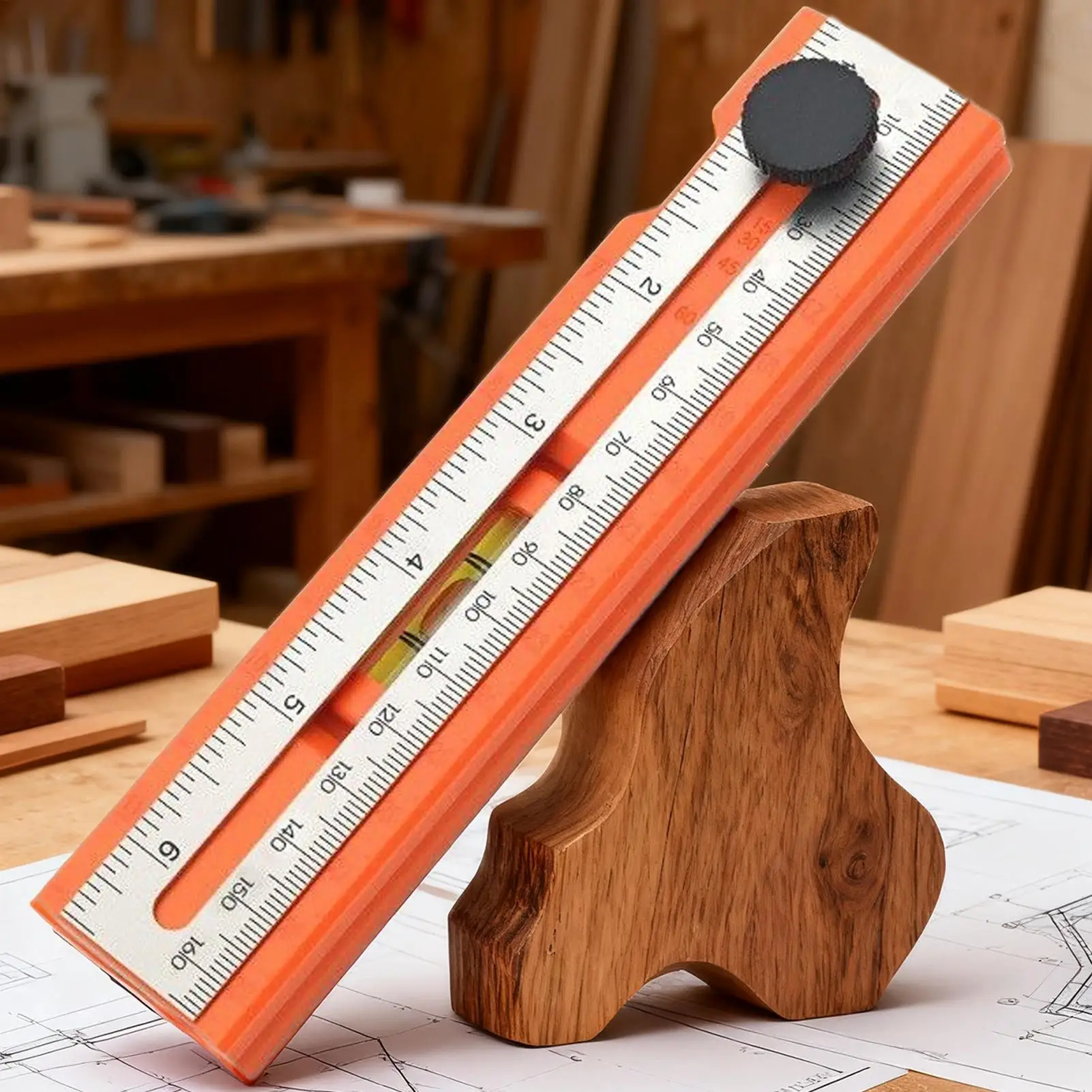 Ruler Multi-role Depth Measuring Ruler Adjustable Woodworking Multi-angle Marking Ruler Positioning Scribing Protractor Tools