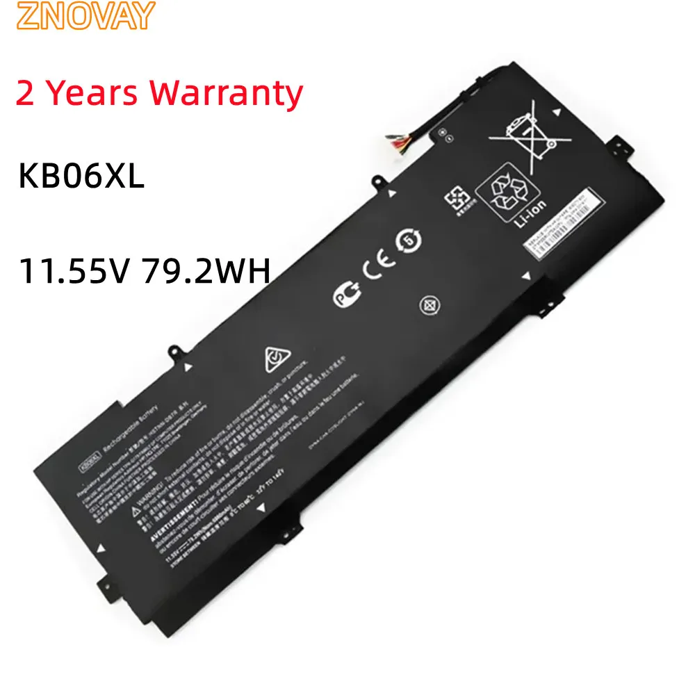 

ZNOVAY KB06XL 79.2WHLaptop Battery For HP Spectre x360 15-BL002XX Z6L01EA Z6K97EA Z6K99EA Z6K96EA Z6L00EA Z6L02EA HSTNN-DB7R