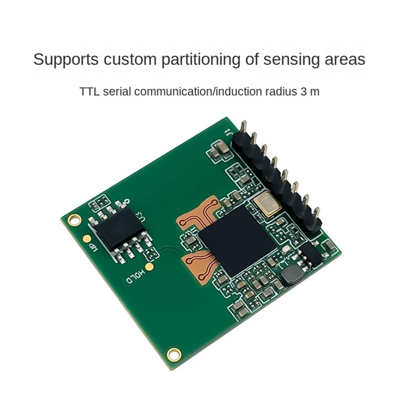 LD6002B Fmcw Radar Sensor For High Sensitivity Human Presence Detection, 60G Millimeter Wave For Smart Home Green PCB