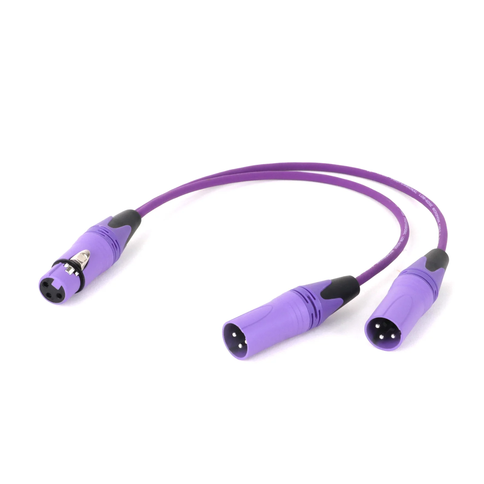 GuerGuo Professional 3Pin XLR Female Jack To Dual 2 Male Plug Y Splitter Cable Color XLR Adapter Cord 0.3M 0.5M