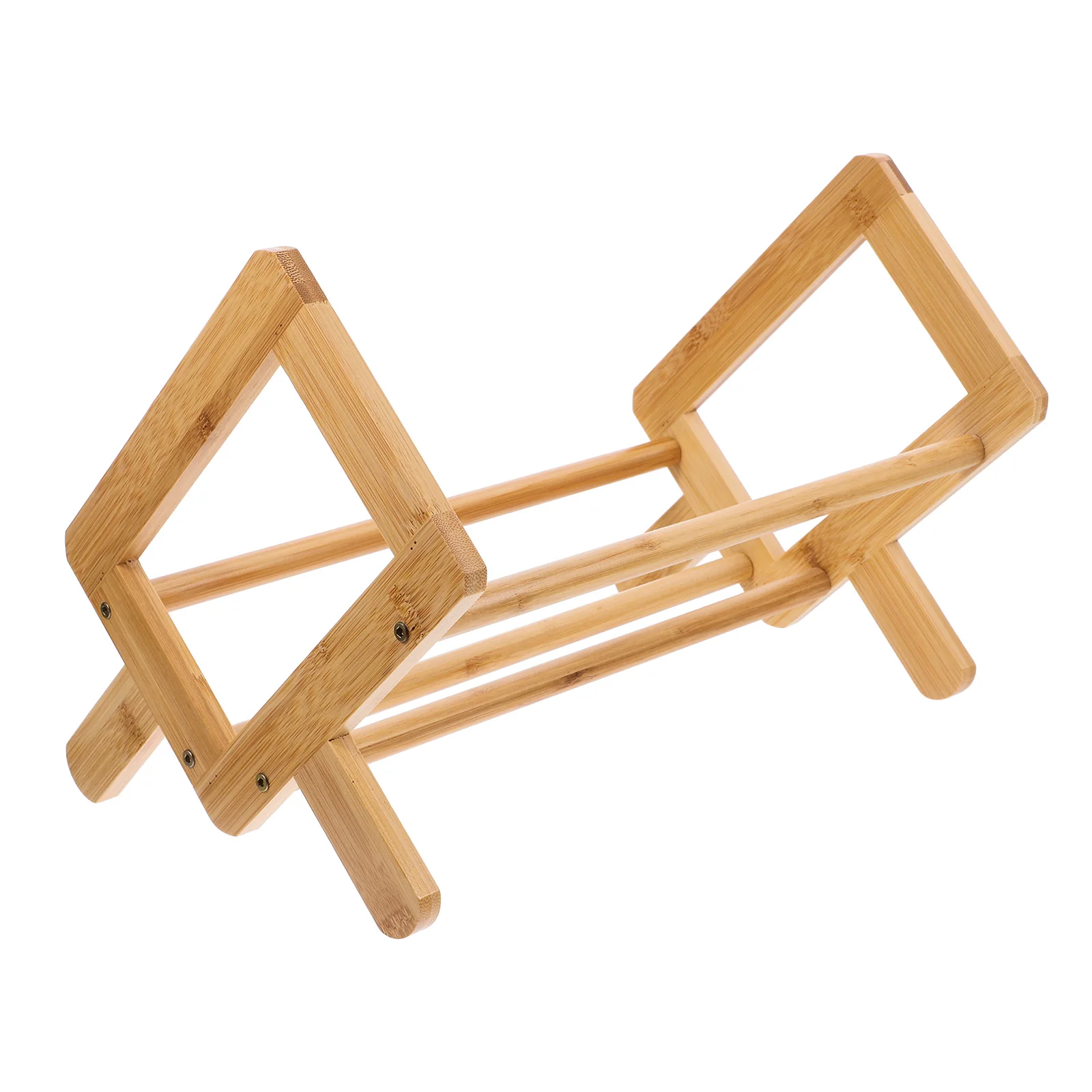 

1PC Desktop File Rack Bamboo Book Stand Multi Functional Student Reading Holder Lightweight Space Saving Learning Rack Storage