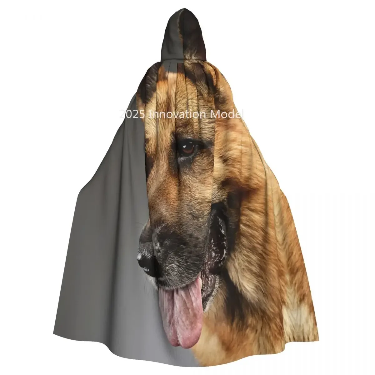 

2025 New Hooded Unisex Adorable German Shepherd Portrait Cloak with Hood Cloak Vampire Witch Cape Cosplay Costume