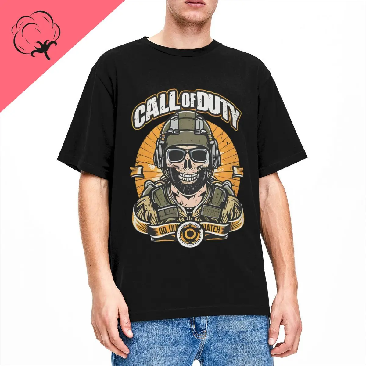 Call of Duty Modern Warfare Printed Casual T-shirt Fashion everyday chic short sleeved top Summer crew-neck cotton clothing