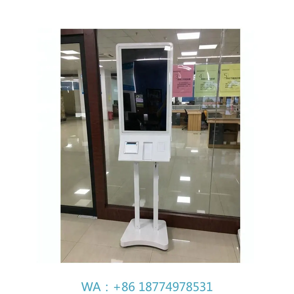 Self Service Payment Kiosk Machine 24 32 Inch Android Touch Screen Digital Signage Automatic Place Ordering and
