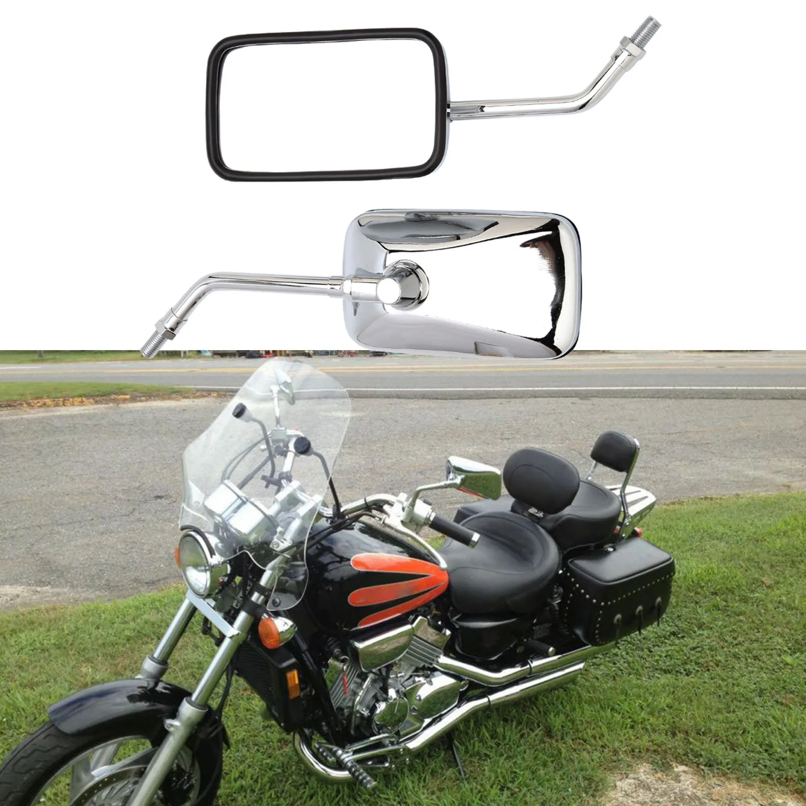 

Хромированные прямоугольные мотоциклетные зеркала для Honda Shadow Phantom Spirit 1100 VT750C