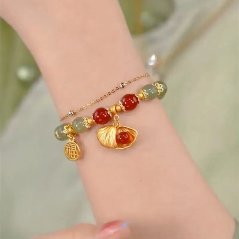 Fashion Luxury imitation hotan shell charm Bracelet exquisite luxury agate beads bracelet girl girl birthday friend gift jewelry