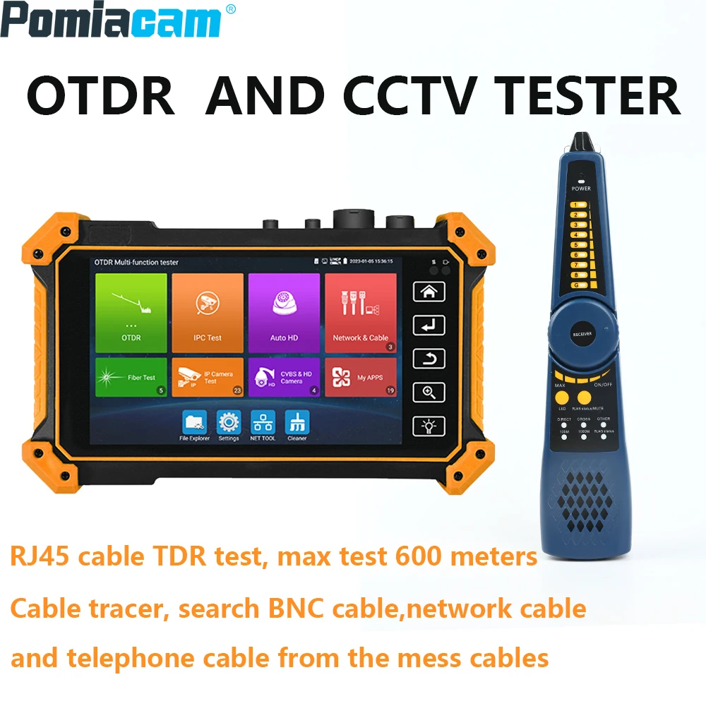 5.4 Inch Multifunctional OTDR and CCTV Tester, OPM/VFL/cable Tracker Combination Optical Power Meter MT-5510/MT-5500 OTDR Tester