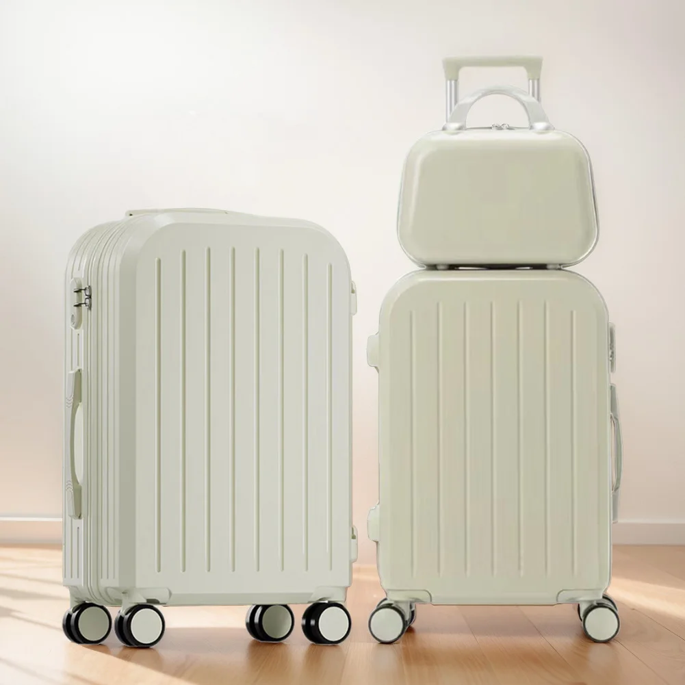 Valises à coque rigide de 12 pouces, 20 pouces, 24 pouces, avec roulettes, ensemble de bagages roulants, valise de voyage à serrure approuvée par TSA sur roulettes