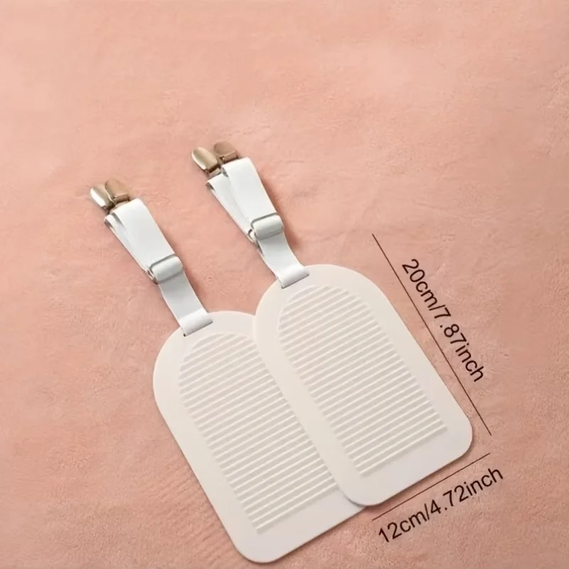 2-Pack Adjustable Non-Slip Bed Sheet Clips, Invisible Fasteners with Secure Grip, No-Trace Design for Mattresses, Sheets