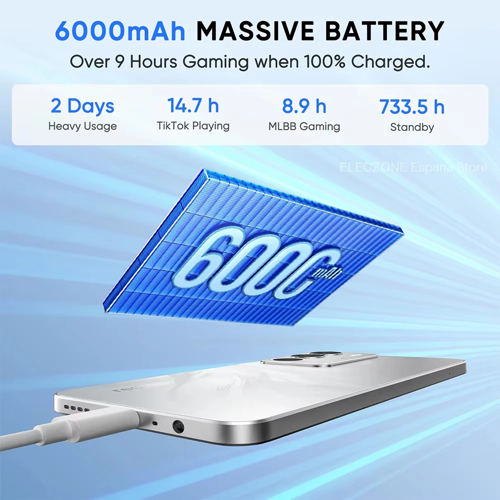 realme C71 Smartphone 4G con Pantalla de 6.67 Pulgadas y 120Hz, Batería Masiva de 6300mAh, Carga Rápida de 45W, Cámara IA de 50MP, Resistente al Agua IP64, Sin Cargador 4