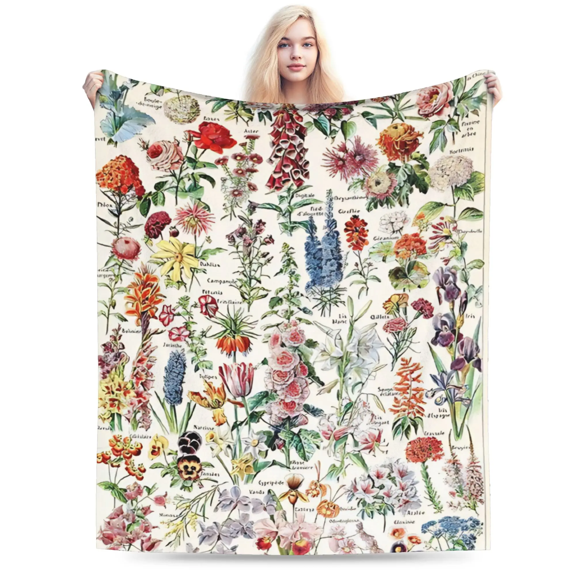 Flower Market  Soft Blankets  Girls Boys Plush Throw Blanket Comfortable Couch Bed Flannel Bedspread Sofa Bed Cover