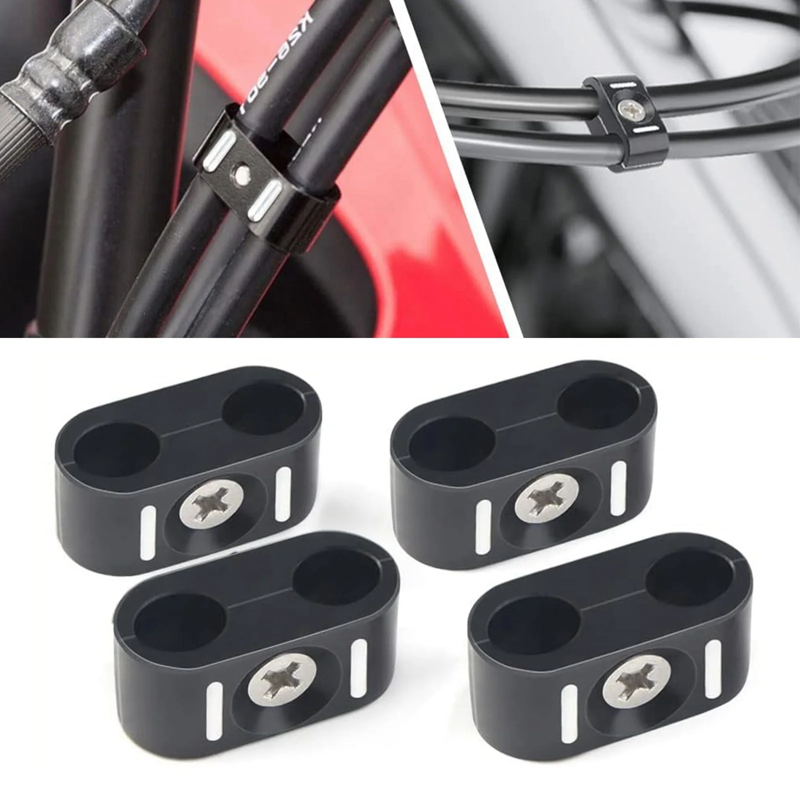 Motorcycle Brake Throttle Cable Clamp Clip Holder Organizer Wire Line Clamp Compatible For Harley-Davidson All Models 1984-UP