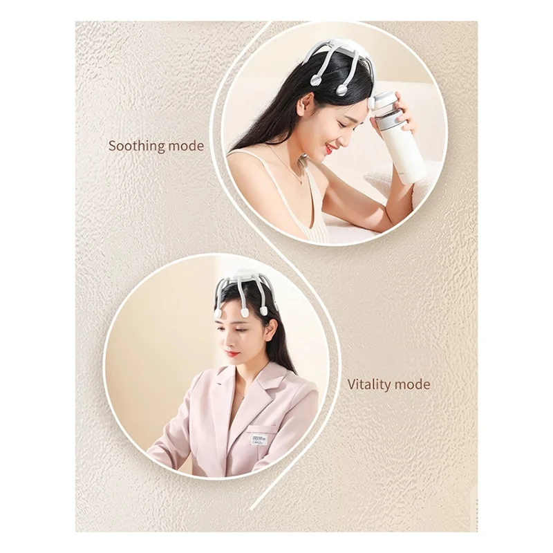 

Scalp Massagers 3 Modes 8 Vibrating Contacts Portable Cordless 360 Degree Electric Vibrating Scalp Massagers A