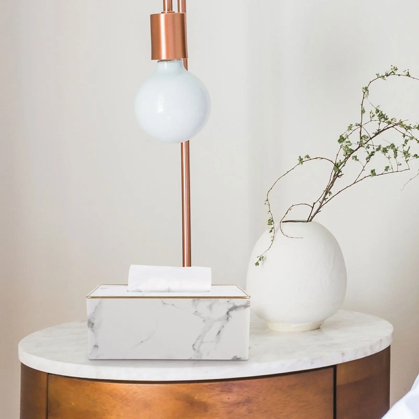 

Marble Pattern Box Household Tissue Case Smooth Pull Exquisite Storage Holder Chic Paper Container Fashion Tissue Holder