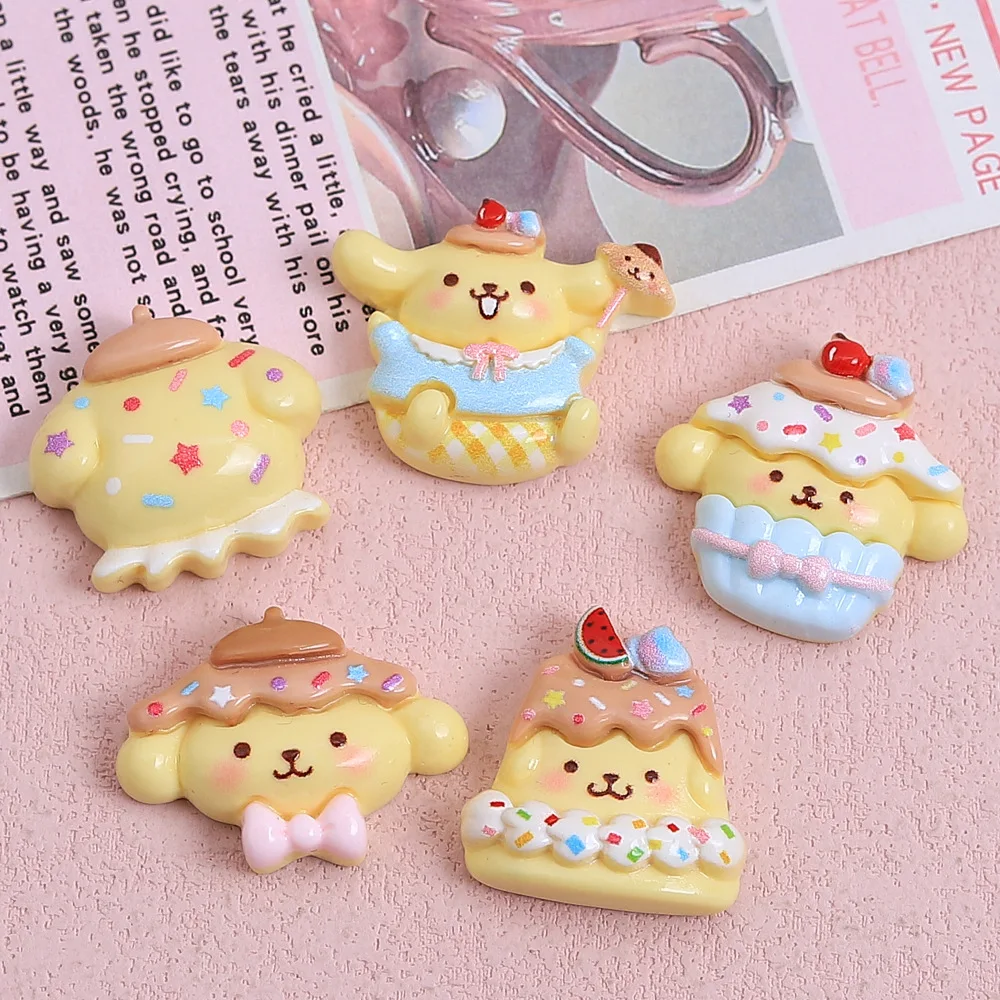 10Pcs New Kawaii Soft Cute Hat Cartoon AnimalSeries Flat Bottom Scrapbook DIY Craft For Nail 3D Decorations Jewelry A119 view 3