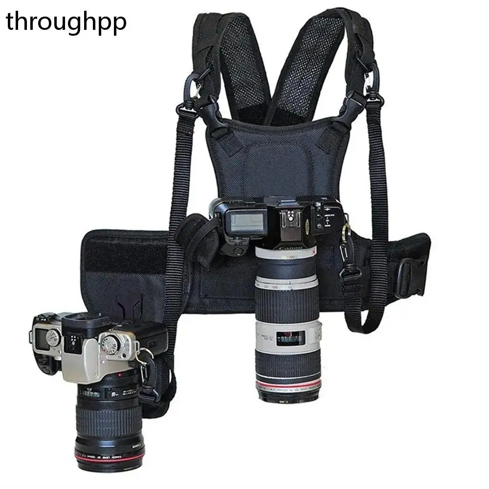 Carrier II Multi Dual 2 Camera Carrying Chest Harness System Vest Quick Strap with Side Holster for Canon Nikon Pentax DSLR