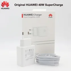 Original Huawei Max 40W Fast Charger 10V 4A Super Charge 5A USB Type C Cable for Nova 5 6 T Mate 30 40 50 Pro P 20 30 40 50 Pro