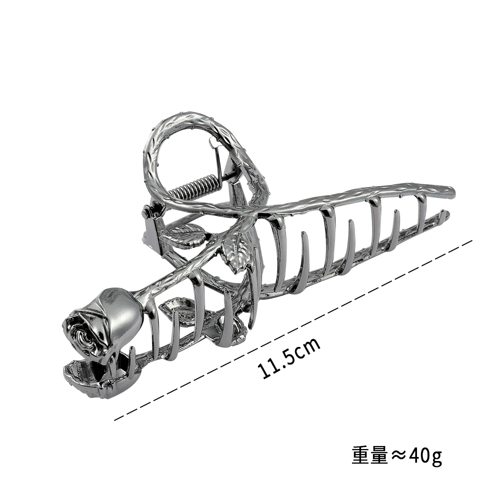 ديزني الجمال والوحش الورد الشعر زهرة اكسسوارات مقاطع العروس إكسسوارات الشعر مجوهرات هدية مشبك شعر مخلب معدني كبير
