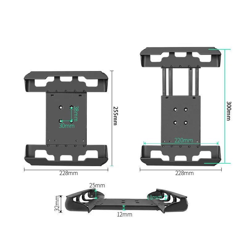 

Spring Loaded Tablet Holder for 9.7“-12.9” Tablets Desktop Adjustable Tablet stand for Truck/Car Mount