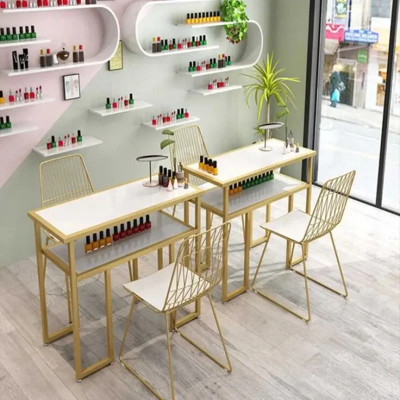 custom.Modern Luxury White Custom Made Salon Furniture With Lamp Nail Work Station Manicure Table with Vacuum